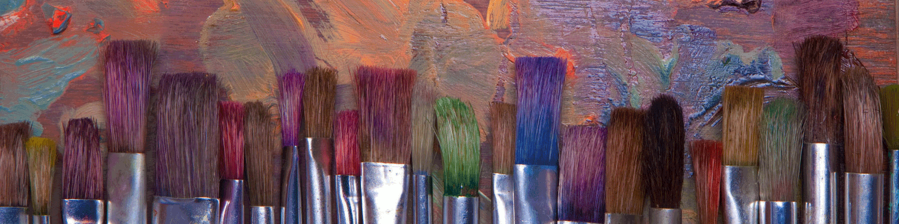 Paint brushes and paint